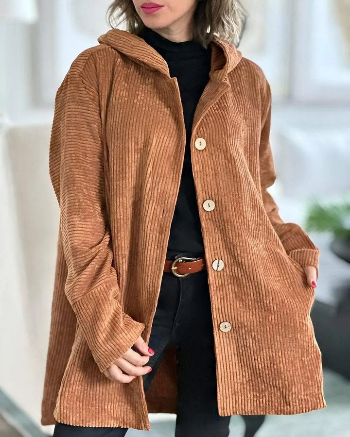 ANIKA™ | Corduroy Casual Hooded Jacket